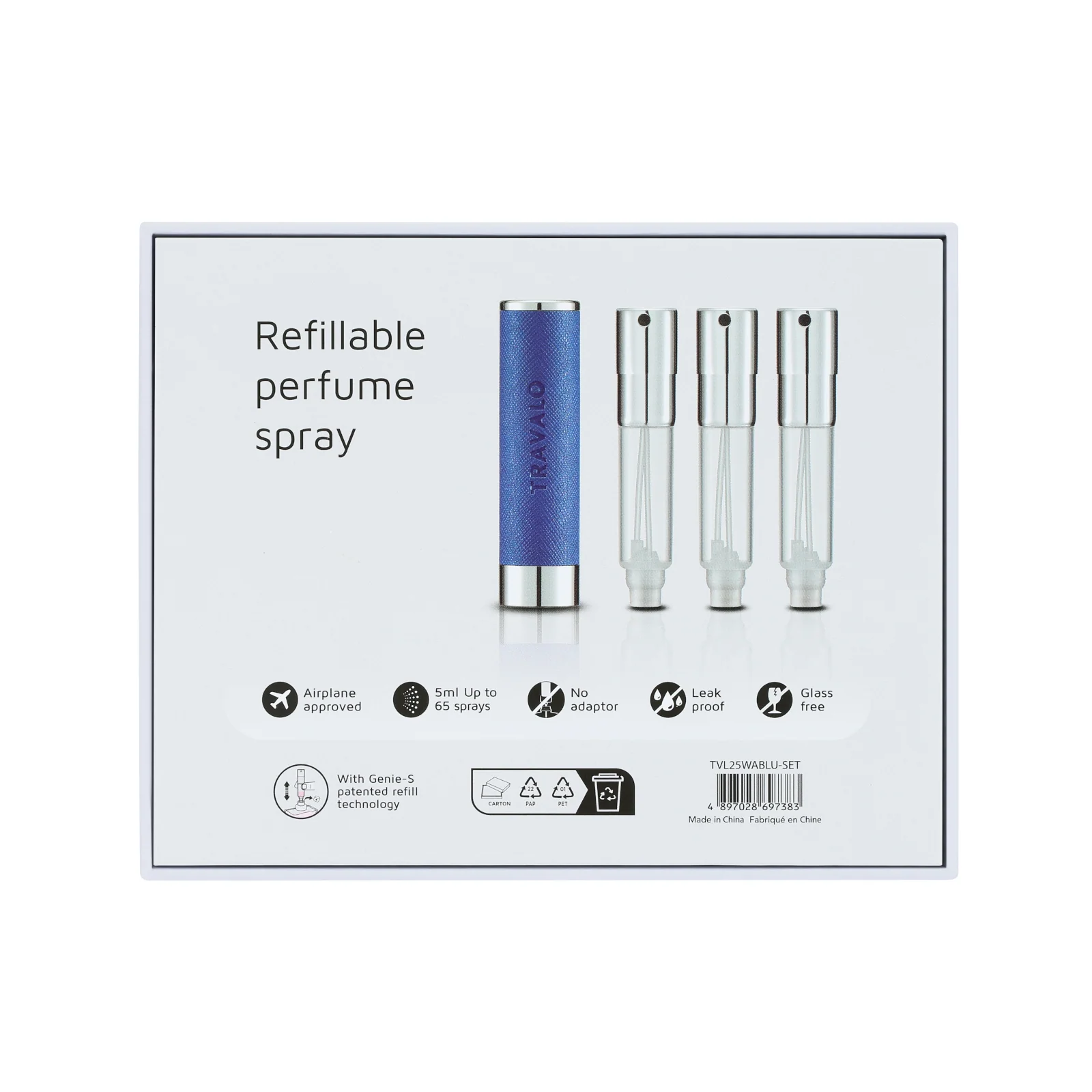 Travalo - Walzer 5ml Atomiser Blue - Set of 3 - Image 3